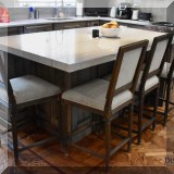F07. Set of 4 Restoration Hardware barstools. 43”h x 20”w x 21”d 